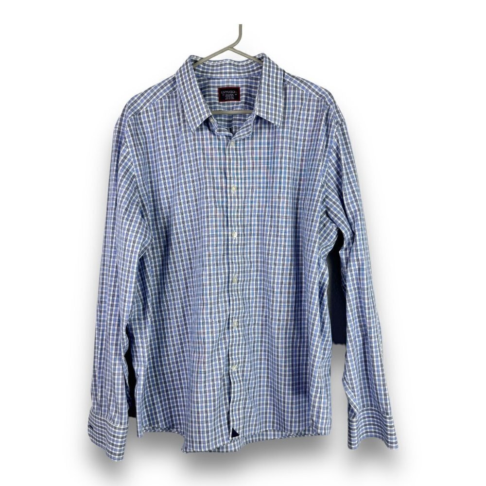 UNTUCKit Mens Sz XXL Wrinkle Free Long Sleeve Button Up Shirt Office Business